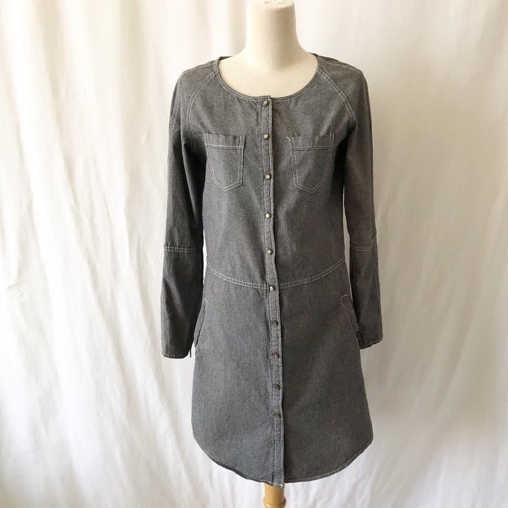 Maison Scotch gingham dress/long jacket size 1
